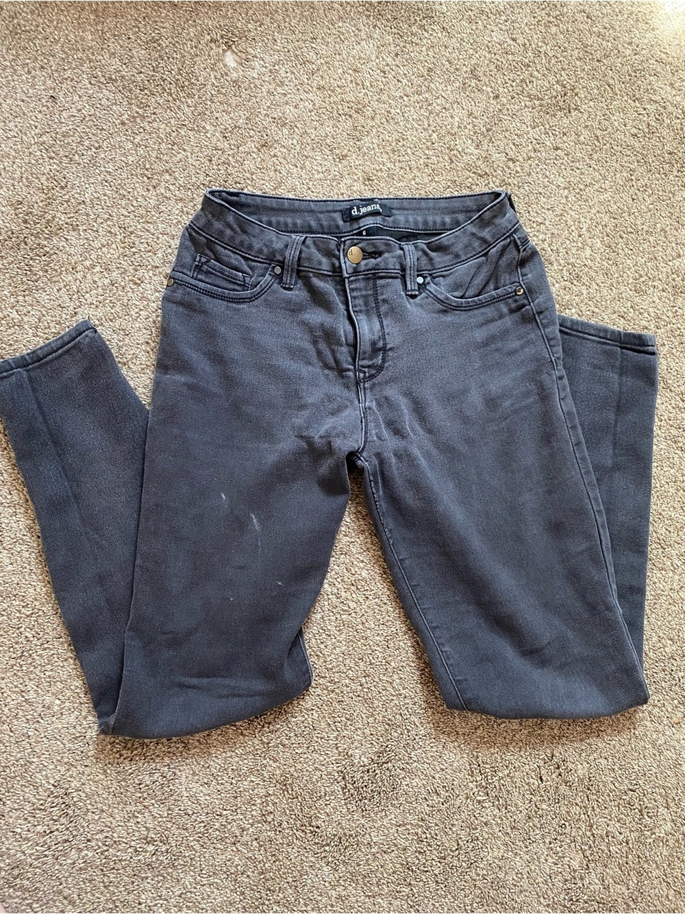d. jeans Women's Dark Gray Stretch Skinny Jeans